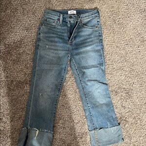 Pistola Blue Distressed Cropped Jeans